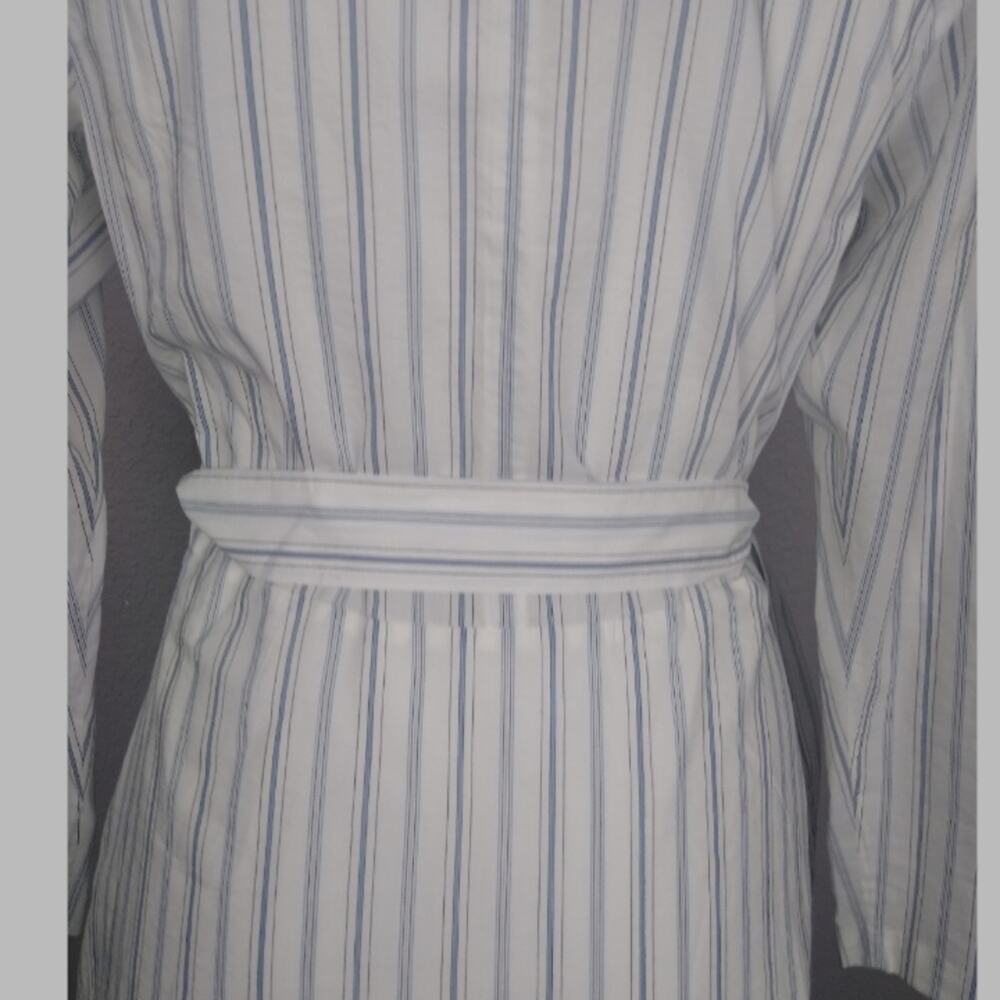 A.L.C. Enzo Striped Puff Sleeve Wrap Dress Size 6 Flaw - Picture 6 of 16